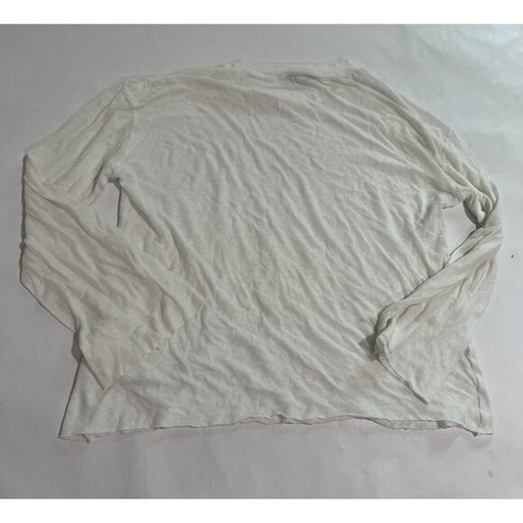 IRO Long Sleeve Raw Edge Shirt in White - Picture 2 of 3